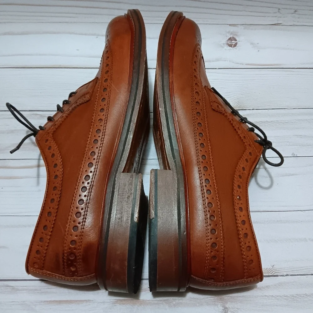 Chapman & Moore Tan Leather Oxford Brogue Mens UK 8/ US9 Preppy Business Casual